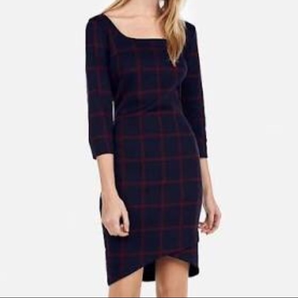 express plaid dress